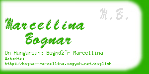marcellina bognar business card